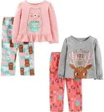 Simple Joys by Carter's Girls' 4-Piece Pajama Set