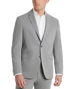 Kenneth Cole Mens Blue Suit Jacket 44l Techni-Cole Slim-Fit Stretch Modern