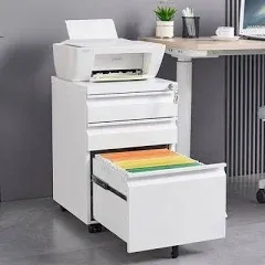 3-Drawer Mobile File Cabinet