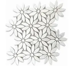 Stone Center Online Daisy Field Flower Waterjet Mosaic Tile