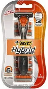 BIC 7-Piece Hybrid 3 Comfort Disposable Men's Razor