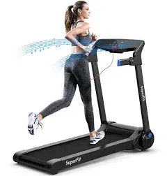 SuperFit 3HP Self-standing Folding Electric Treadmill Running Machine W/Speaker