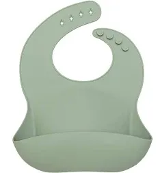 Loulou Lollipop Silicone Bib Silver Sage