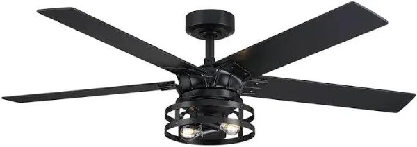 Parrot Uncle 52 Downrod Mount Ceiling Fan with Remote Control and Light Kit