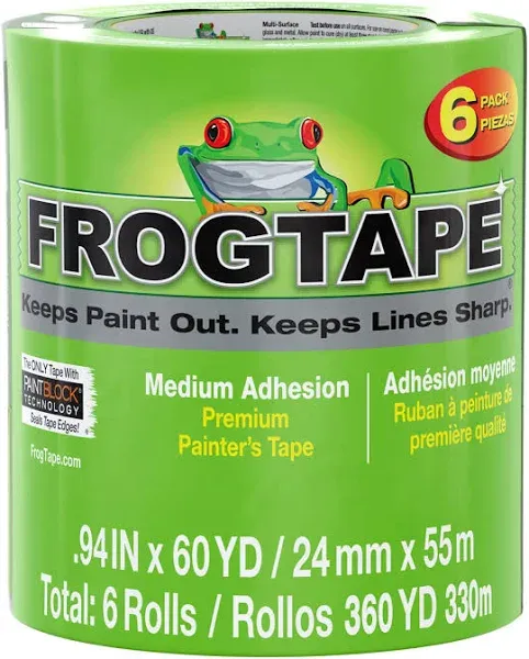 FrogTape 1.41 in. x 60 yd. Green Multi-Surface Painter&#039;s Tape, 4 Rolls