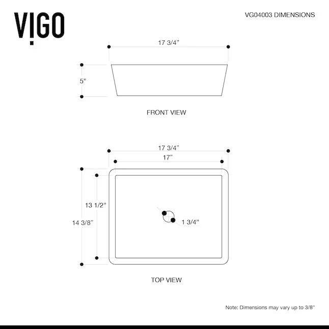 VIGO Marigold Matte Stone Vessel Rectangular Modern Matte White Bathroom Sink (18-in x 14-in) Lowes.com