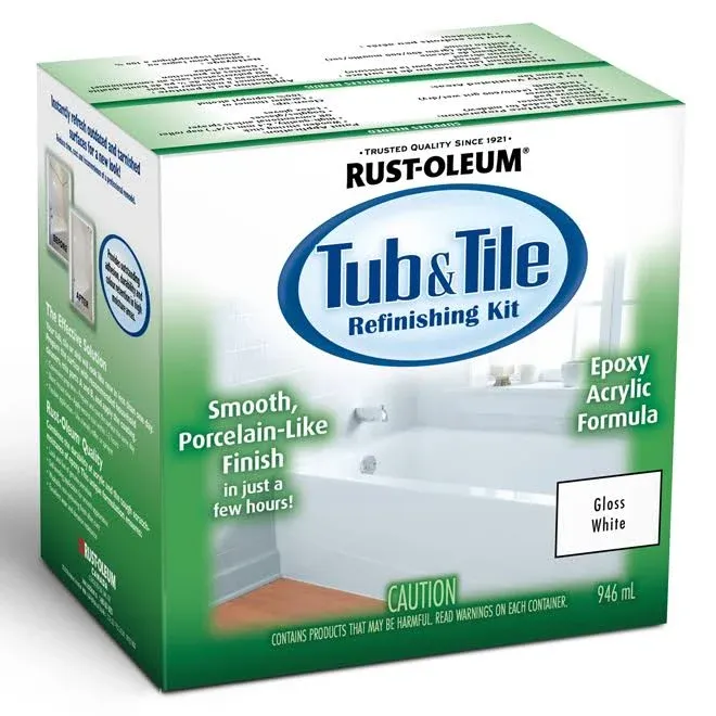 Rust-Oleum Tub & Tile Refinishing Kit in Gloss White, 946 ml