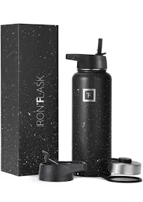 Iron Flask Wide Mouth Water Bottle with 3 Lids