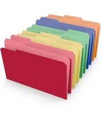 Staples Heavyweight Colored 3 Tab Legal File Folders