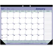 Blueline Monthly Desk Pad Calendar 2025