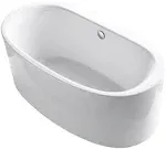 Kohler K-6368-0 Sunstruck 66" x 36" Freestanding Soaking Bathtub - White