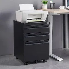 3-Drawer Mobile File Cabinet