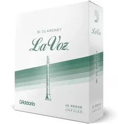 La Voz Bb Clarinet Reeds, Box of 10