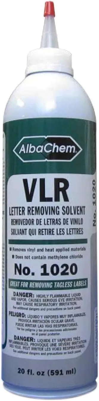 AlbaChem Original VLR Heat Transfer Letter Removing Solvent for Fabrics (20 Fluid Ounces)