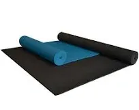 Extra Wide and Long 1/4&#039;&#039; Deluxe Yoga Mat Black 