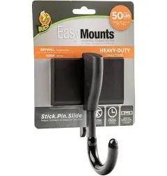 Duck EasyMounts Medium Hook, Fiberglass, 50 lb Capacity, Black (DUC287214)