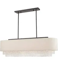 Livex Carlisle 5 Light Linear Chandelier, English Bronze - 51125-92