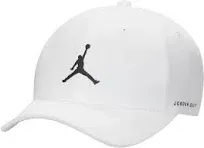 Jordan Nike Golf Rise Structured Dri-Fit Hat Cap Adjustable Unisex S/M White