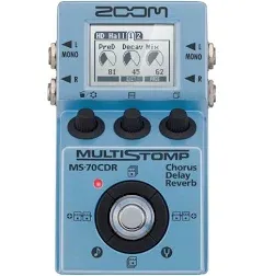 ZOOM MultiStomp 16 Chorus/26 Delay/29 Reverb 86 effects MS-70CDR Multi-Effects