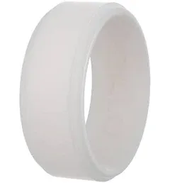 Qalo Men's Polished Step Edge Silicone Ring