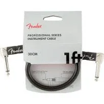 Fender 1&#039; Professional Series Angled Black Instrument Cable #0990820057 - 1 FT