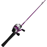 Zebco 33 Spincast Reel and Fishing Rod Combo, 6-Foot 2-Piece Durable Fiberglass Fishing Pole, QuickSet Anti-Reverse Fishing Reel with Bite Alert, Pink