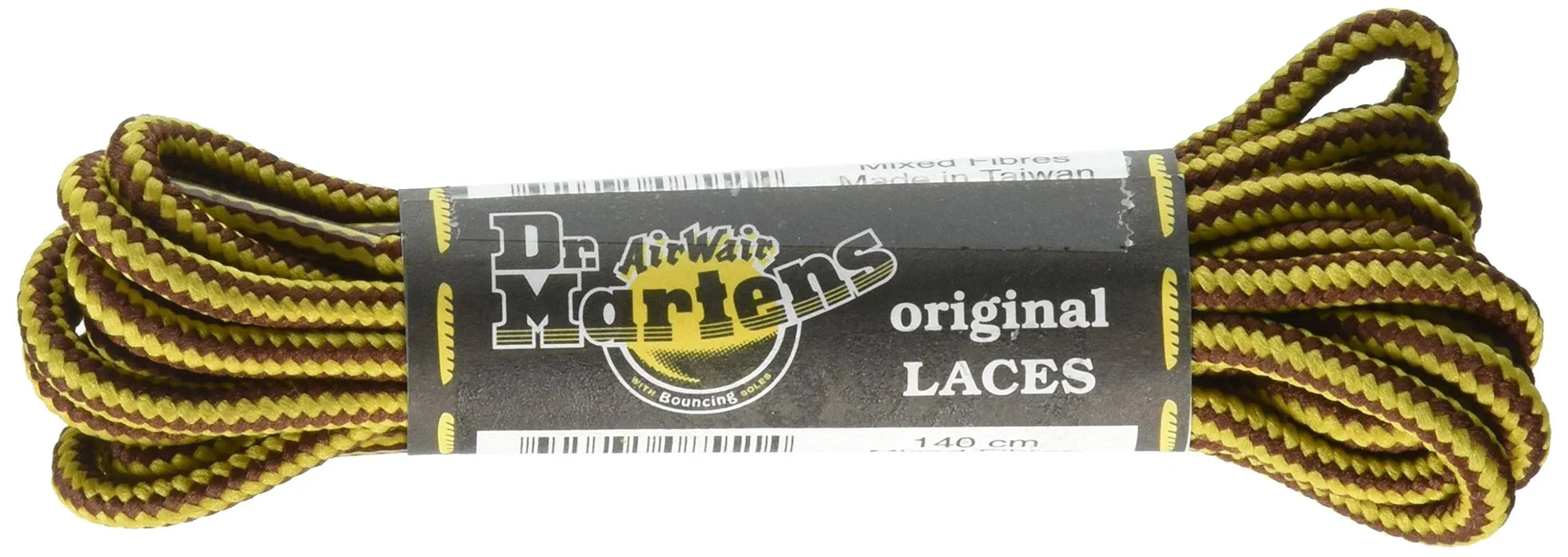 Dr Martens 140cm Round Laces (8-10 Eye) Brown/Yellow