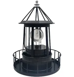 Solar LED Rotating Lighthouse Light,Waterproof LED Solar Garden Lights,Automatically Illuminate at Night and Auto 360° Rotation,for Courtyards, Lawns,Balconies, Etc