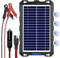 12V Portable Waterproof Solar Panel Trickle Charging Maintainer Kit for Car,Boat