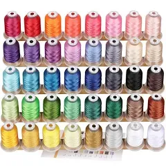 New brothread 40 Brother Colors Polyester Machine Embroidery Thread Kit 500M