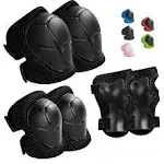 Wemfg Kids Protective Gear Set Knee Pads for Kids 3-14 Years Toddler Knee and Elbow Pads with Wrist Guards 3 in 1 for Skating Cycling Bike