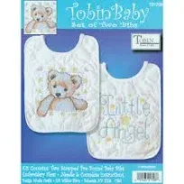 Tobin T21708 Angel Bib Pair Stamped Cross Stitch Kit