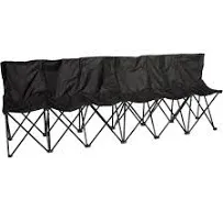 Trademark Innovations Portable 6-Seater Folding Team Sports Sideline Bench with Back