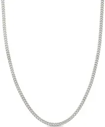 Sterling Silver Curb Chain Necklace