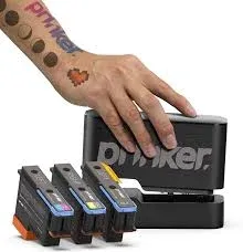 Prinker S Tattoo Device with Black + Color Ink Sets