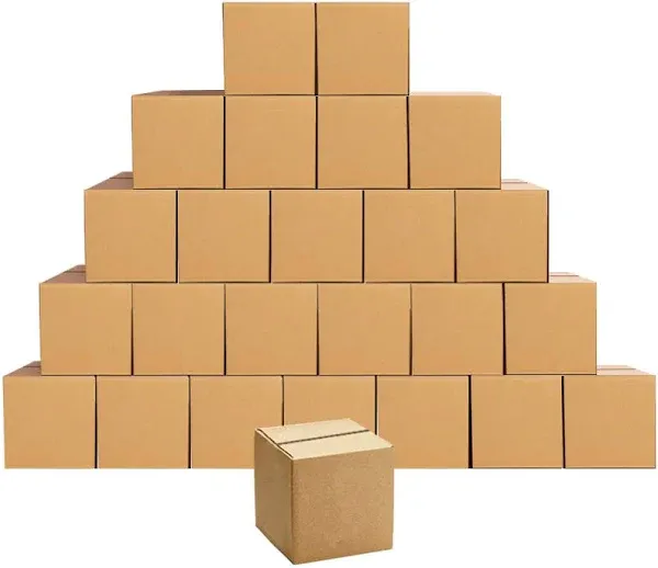 Small Cardboard Shipping Boxes - 5x5x5 Inch - 25 Pack - Recyclable &amp; Sturdy