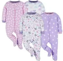 Onesies Baby Girl Sleep 'N Play Footed Pajamas 4-Pack