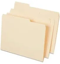 Staples File Folder 1/3-Cut Tab Letter Size Manila 50/Pack