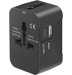 Travel Adapter, Universal All in One Worldwide Travel Adapter Power Converter...