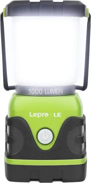 LE 1000LM Battery Powered LED Camping Lantern, Waterproof Tent Light with 4 Ligh