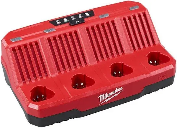 Milwaukee Battery Charger M12 4-port Multi Charge 12 Volt Lithium-ion 12v Power