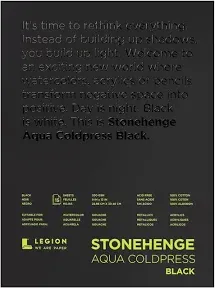 Stonehenge Aqua Black Pad, 140lb, Coldpress, 10 x 14 Inches, 15 Sheets