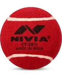 Nivia Heavy Tennis Ball Cricket Ball Pack of 12