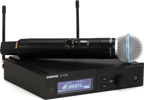 Shure SLXD24/B58 Beta 58 Handheld Wireless Microphone System, Band J52 | Reverb