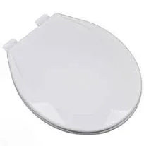 Bath Décor Slow Close Plastic Round Top Mount Adjustable Release and Clean Hinge Toilet Seat