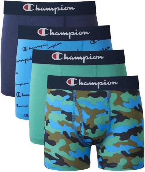 Champion Boys' 4-Pack Everyday Active Stretch Boxer Briefs