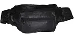 JUMBO FANNY PACK TRAVEL ORGANIZER WAIST WALLET NEW BLACK