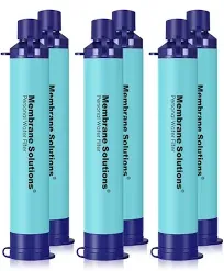 6pcs Water Filter Straw Portable Filtration Purifiers Personal Emergency Use