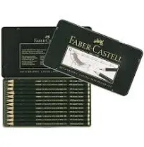 Faber-Castell 9000 Graphite Sketch Pencil Sets Design 5B - 5H Set Of 12 (119064)