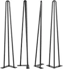 VEVOR Hairpin Table Legs 26&#034; Black Set of 4 Desk Legs 880lbs Load Capacity (Each